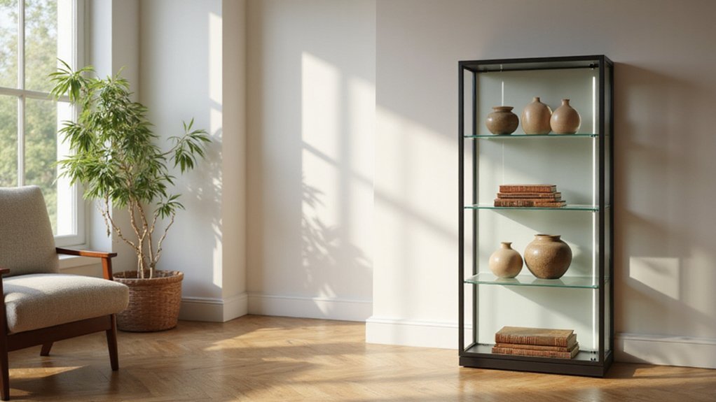 glass display cases centerpiece