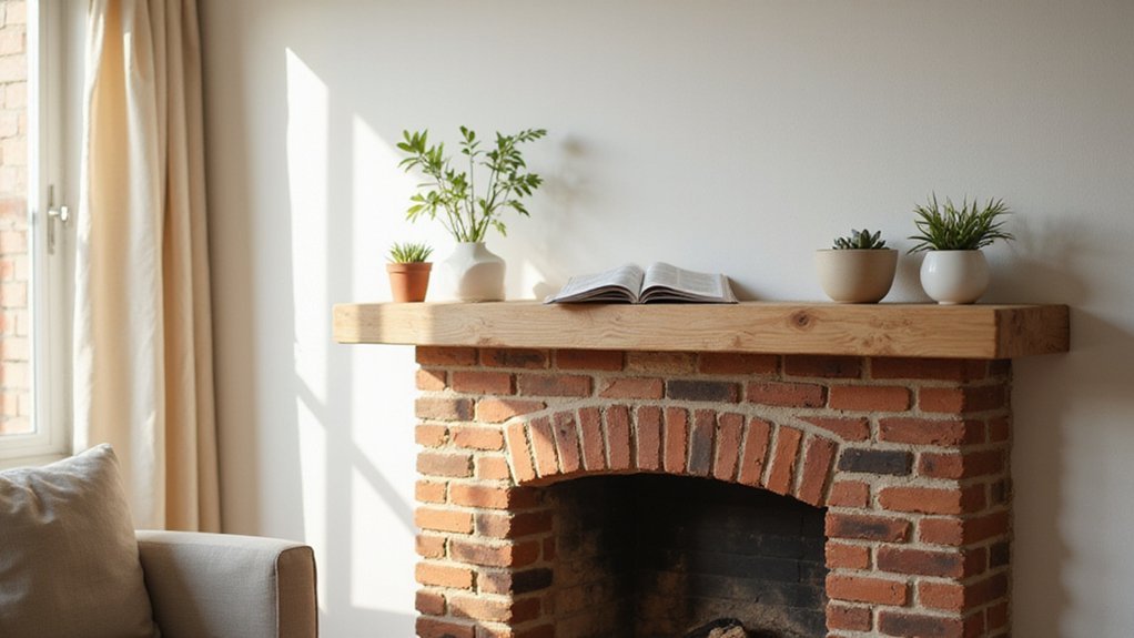 installing a brick mantel
