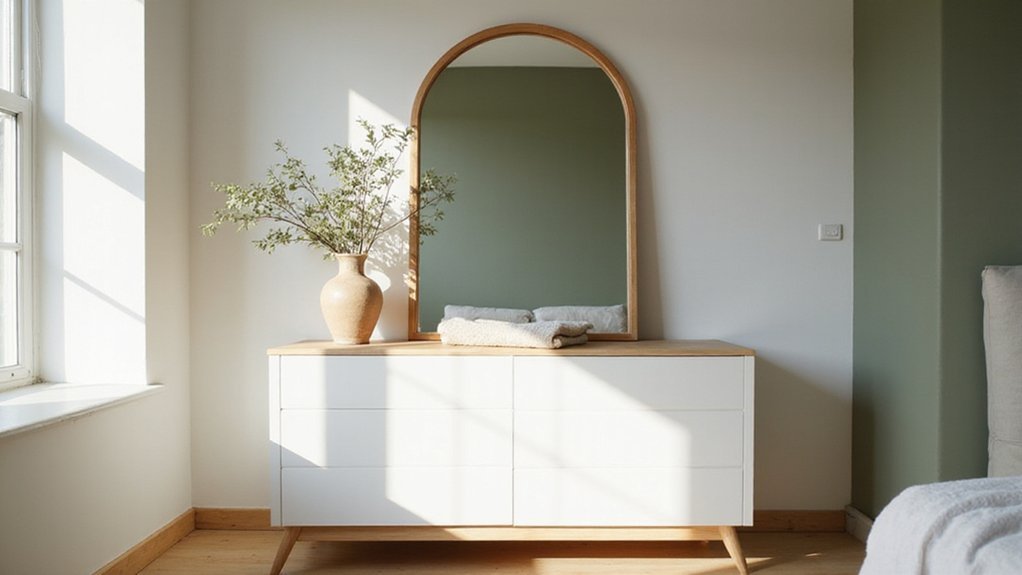 mirror hanging height guide