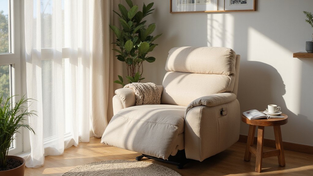 recliner near wall space