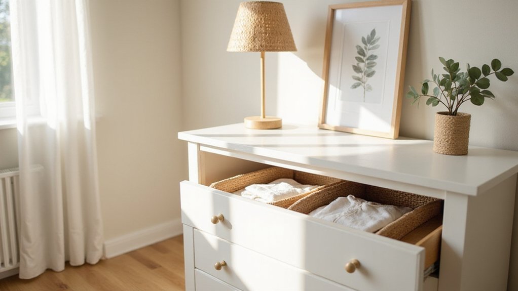 smart nursery dresser organization