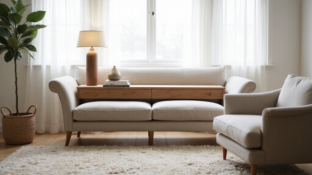 sofa vs console tables