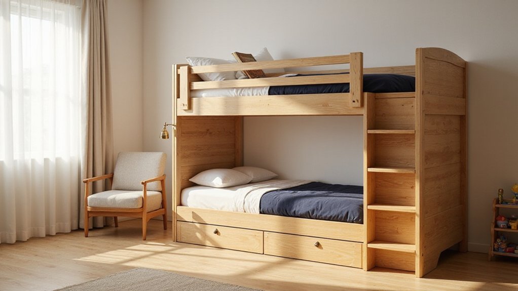 top kids bunk bed stairs