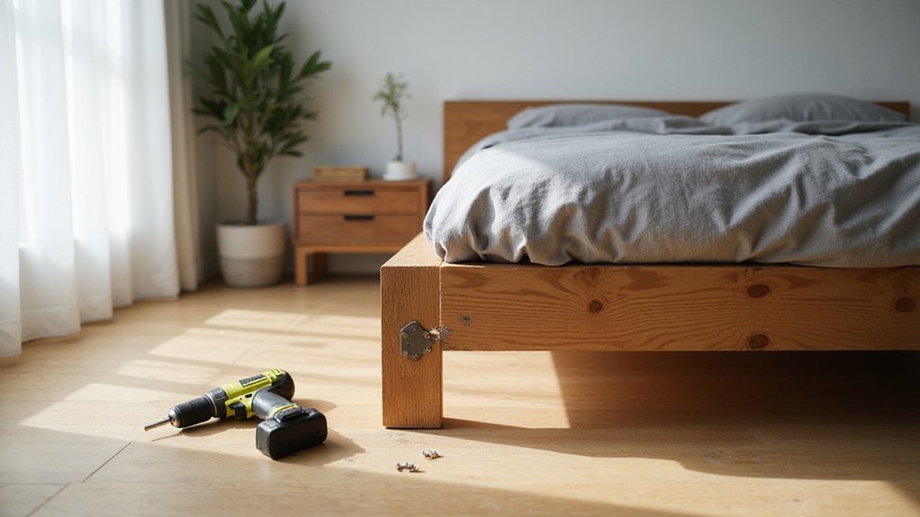 wooden bed frame repair